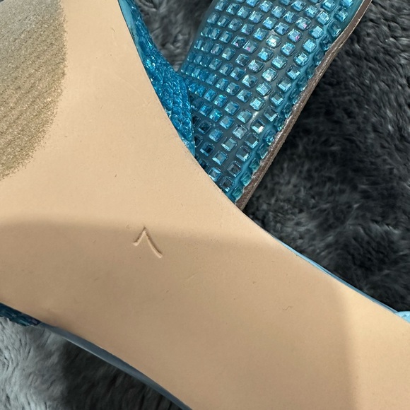 Steve Madden Blue Rhinestone Heels - Picture 5 of 7